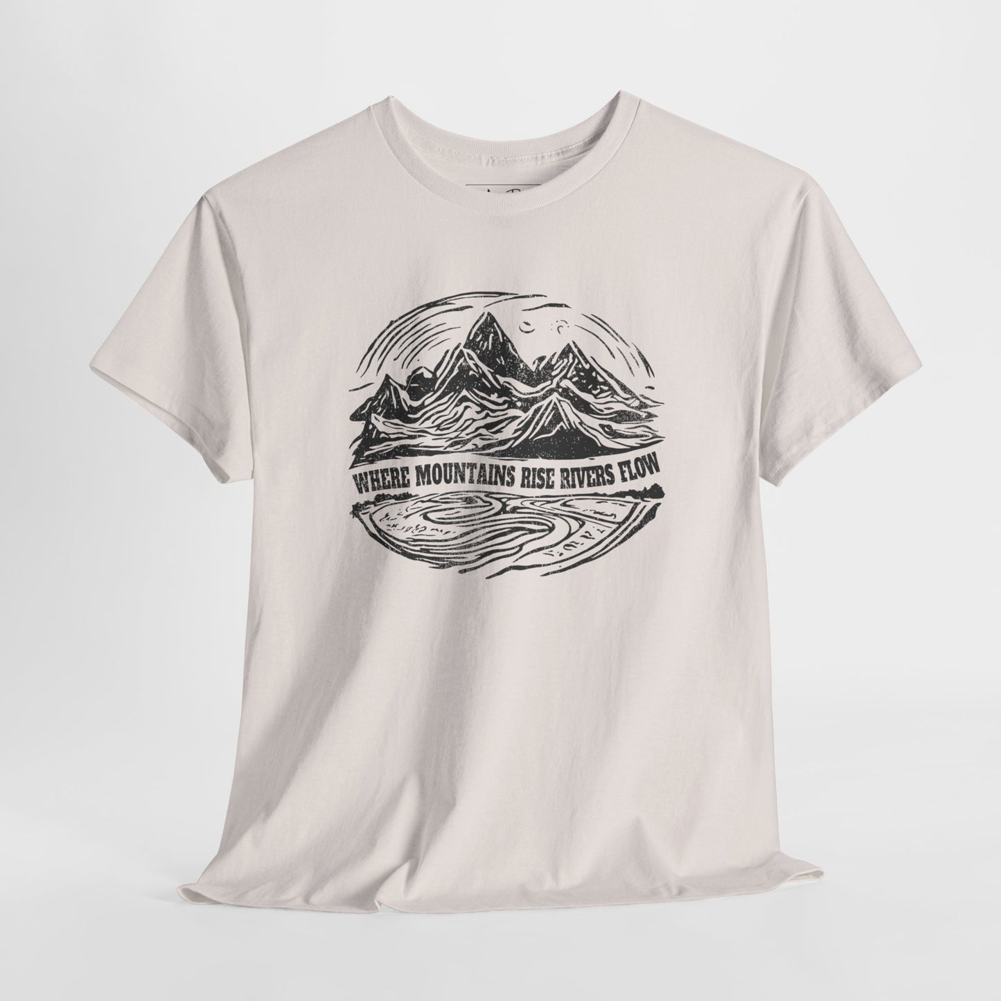 Graphic Tee - "Where Mountains Rise" Nature Design