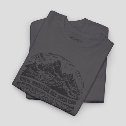 Graphic Tee - "Where Mountains Rise" Nature Design