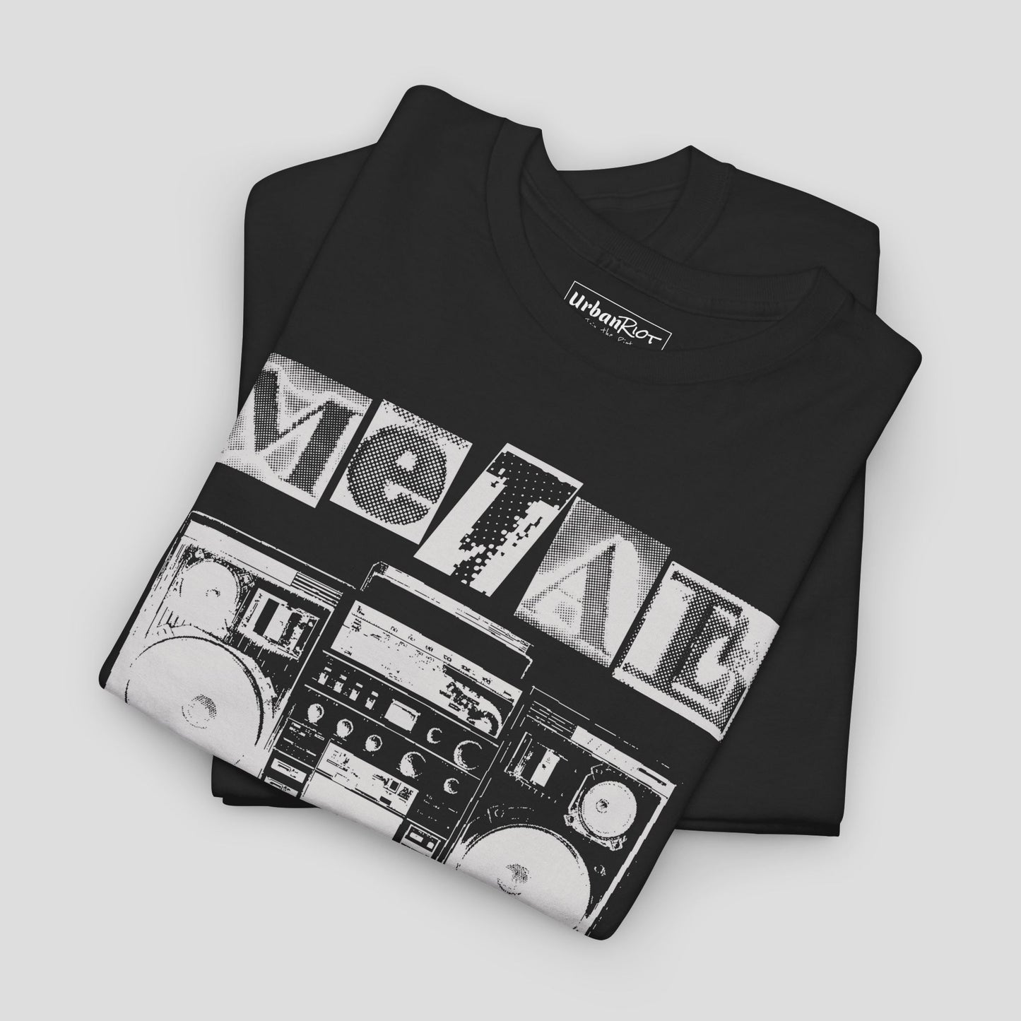 Graphic Tee - "Metal Will Never Die" Retro Boom Box Design