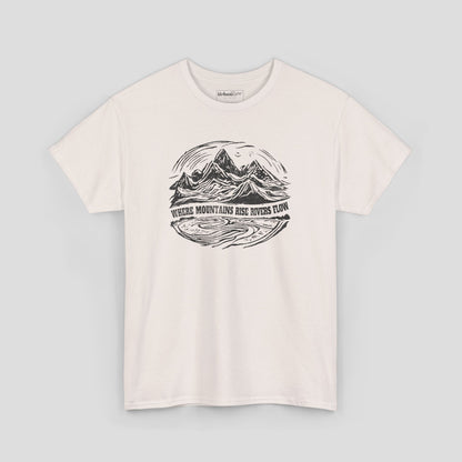 Graphic Tee - "Where Mountains Rise" Nature Design