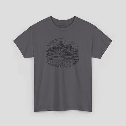 Graphic Tee - "Where Mountains Rise" Nature Design