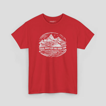 Graphic Tee - "Where Mountains Rise" Nature Design