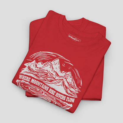 Graphic Tee - "Where Mountains Rise" Nature Design