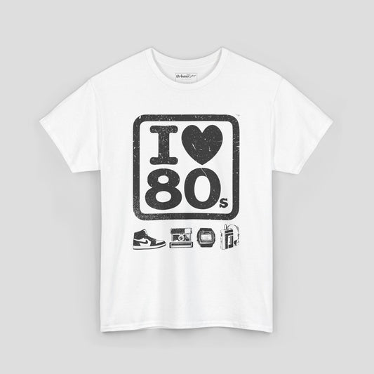 Graphic Tee - "I Love 80s" Retro Design