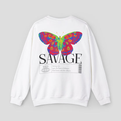 Graphic Sweatshirt - "Savage" Wild Butterfly Design