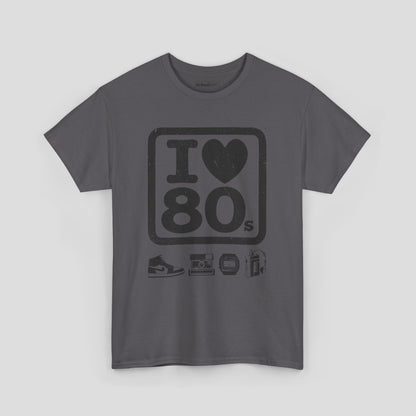 Graphic Tee - "I Love 80s" Retro Design