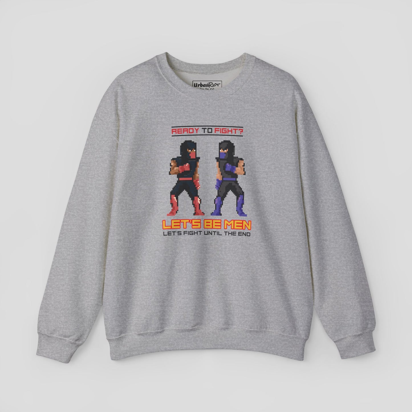 Graphic Sweatshirt - "Ready to Fight?" Retro 8-Bit Design