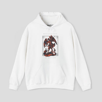 Graphic Hoodie - "Defeating Evil" Heroic Design