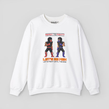 Graphic Sweatshirt - "Ready to Fight?" Retro 8-Bit Design