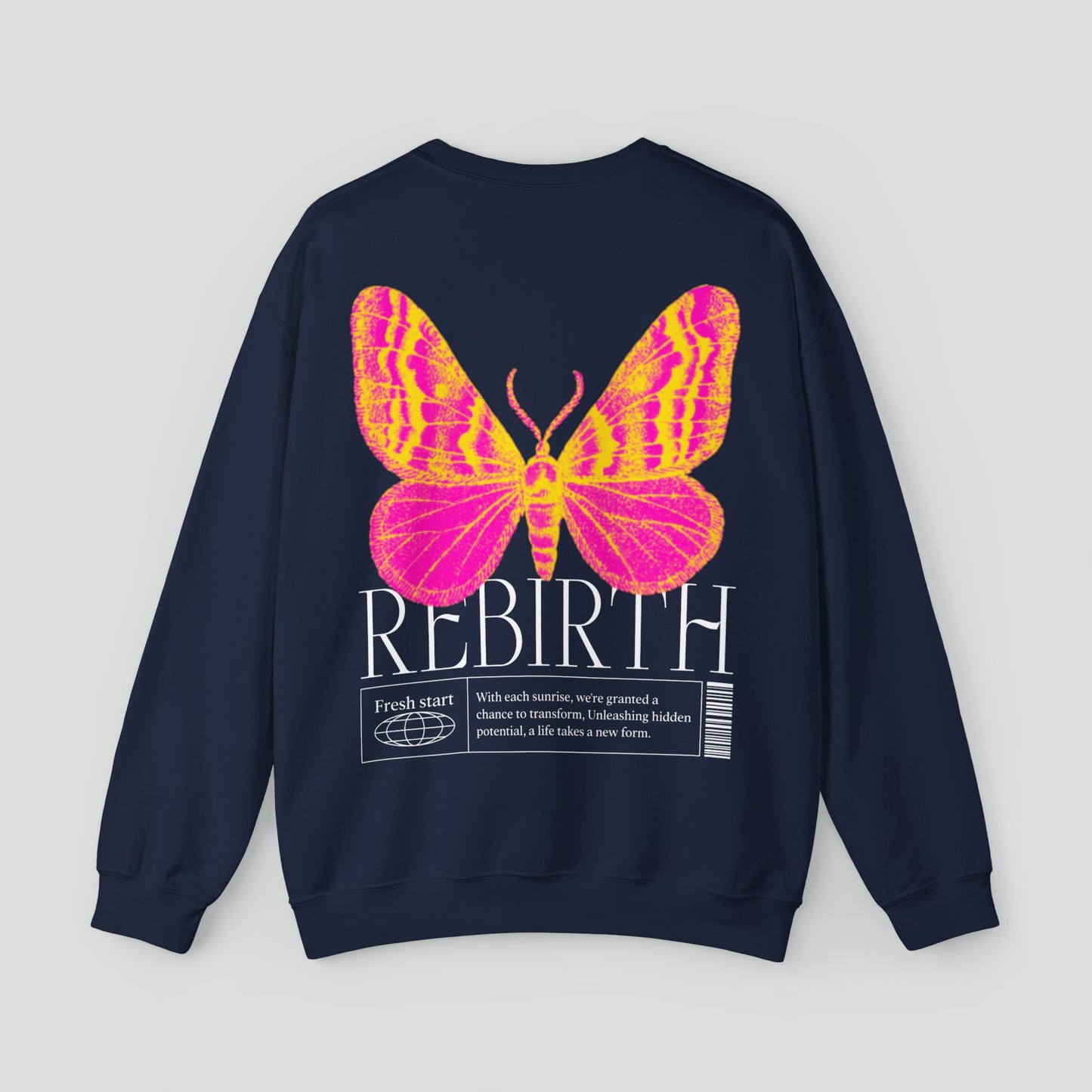 Graphic Sweatshirt - "Rebirth" Vibrant Butterfly Design