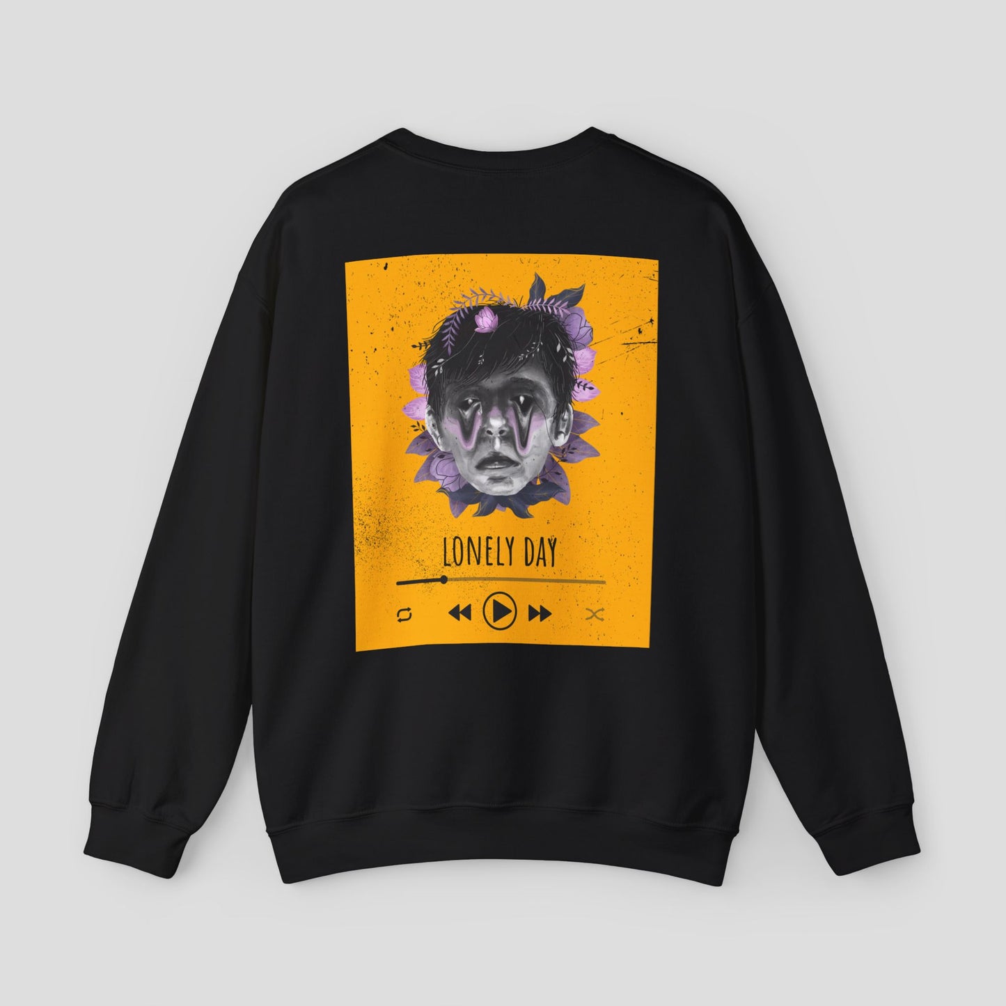 Graphic Sweatshirt - "Lonely Day" Emotional Art Design