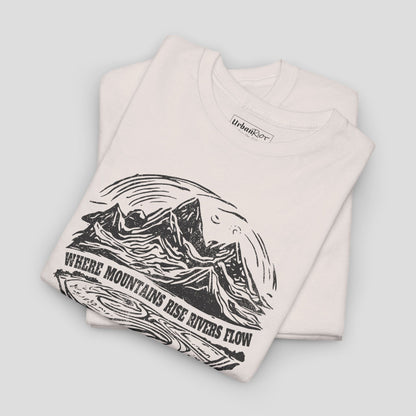 Graphic Tee - "Where Mountains Rise" Nature Design